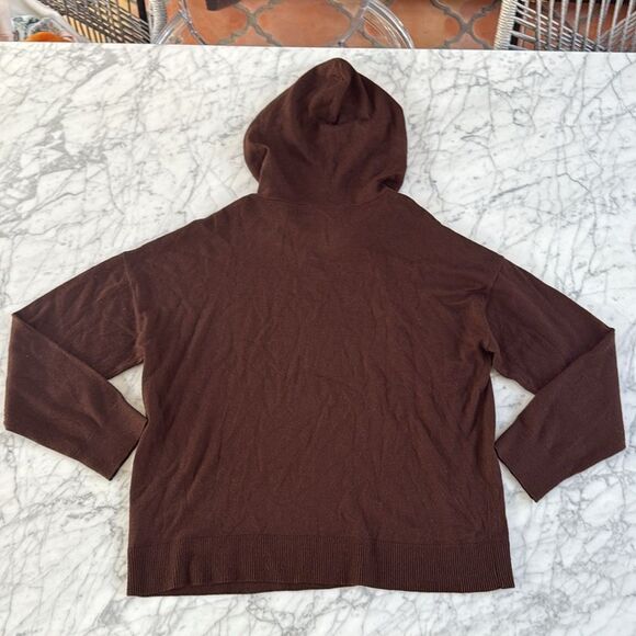 Luxury Cashmere Hoodie Womens Size large Brown - Picture 7 of 8